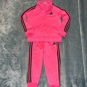 adidas Infant Girl's pink Tracksuit Sz 24 months